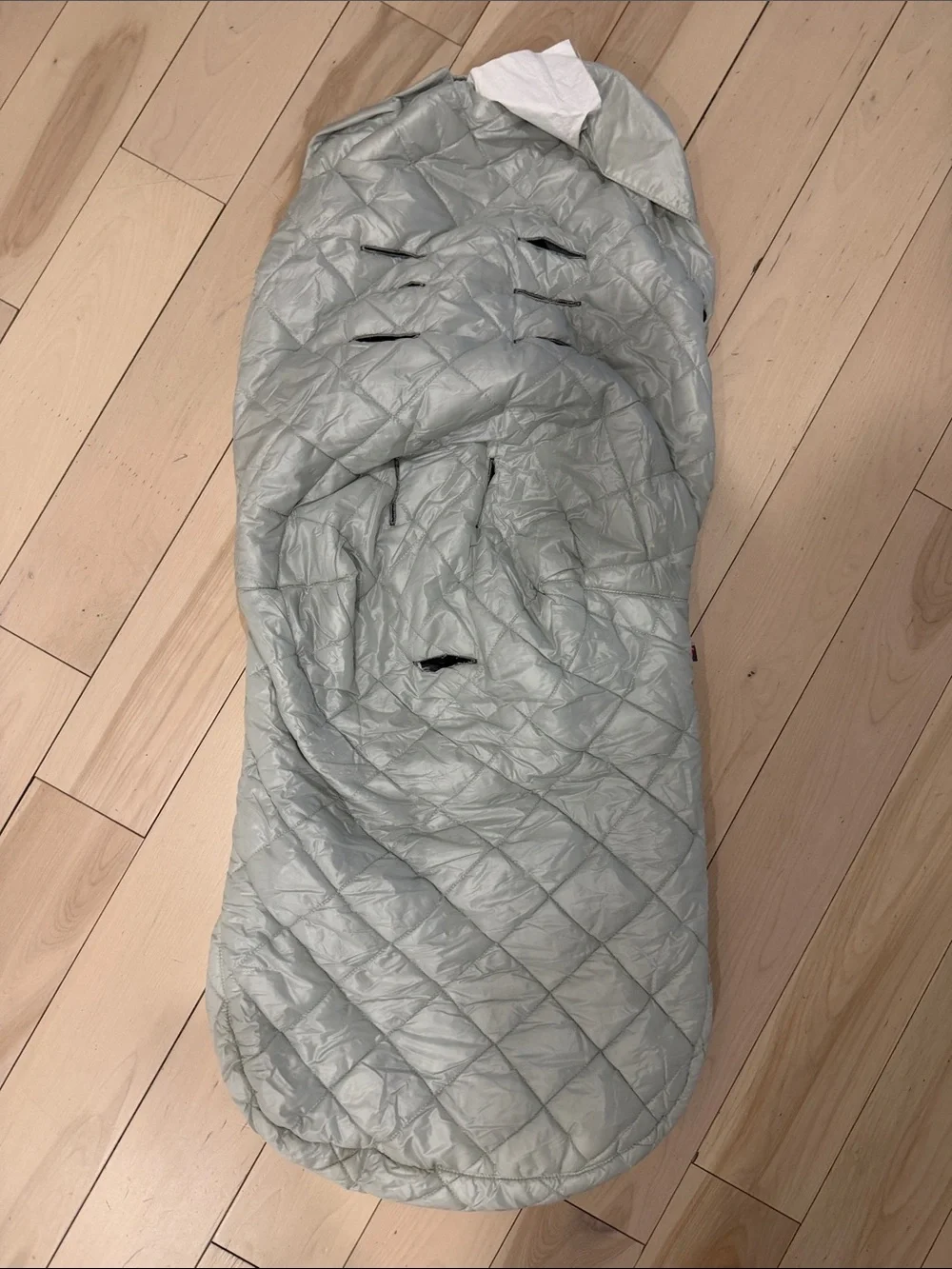 Light Gray Quilted Baby Footmuff for Strollers
